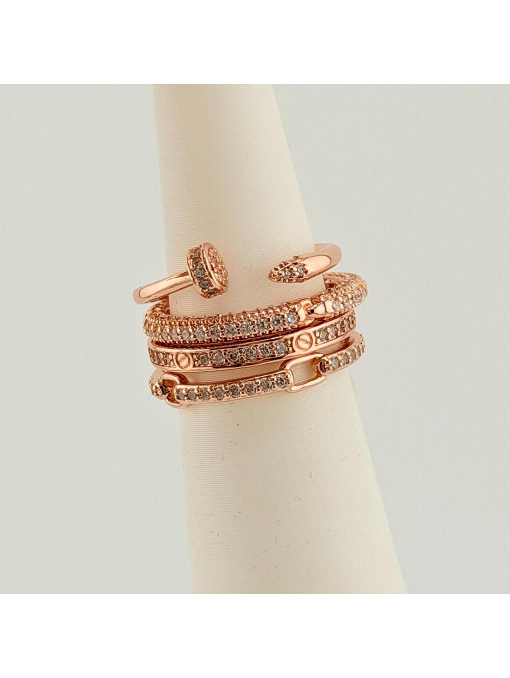 Bomb Party Delicates Sz 5 "Heard The Doubt, Kept Going" Nail on Rose Gold